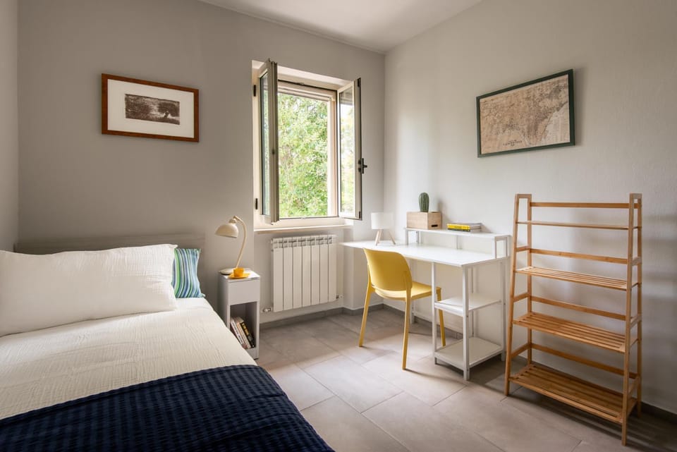 Bedroom, flat iron, hair dryier
