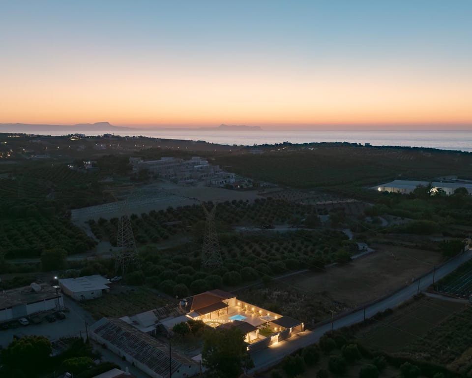 Bird's eye view, Sunset