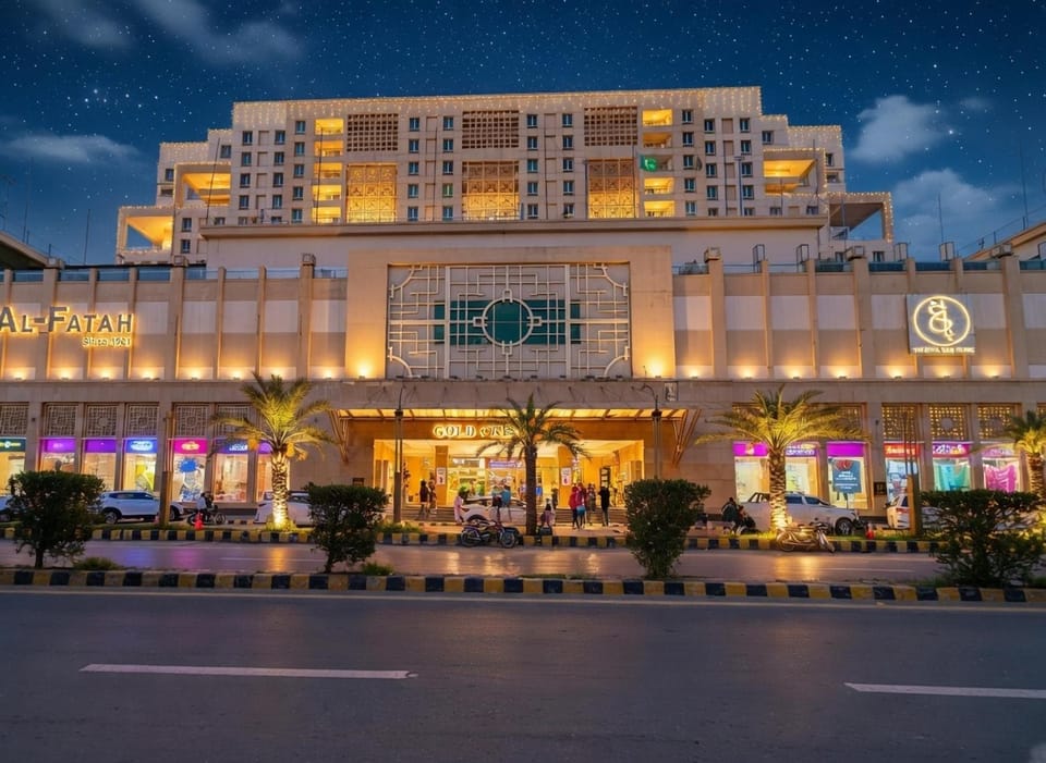 Property building, Night, City view, Location, Parking