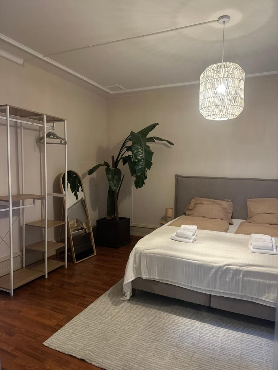 Bed, Photo of the whole room, Bedroom, towels, wardrobe
