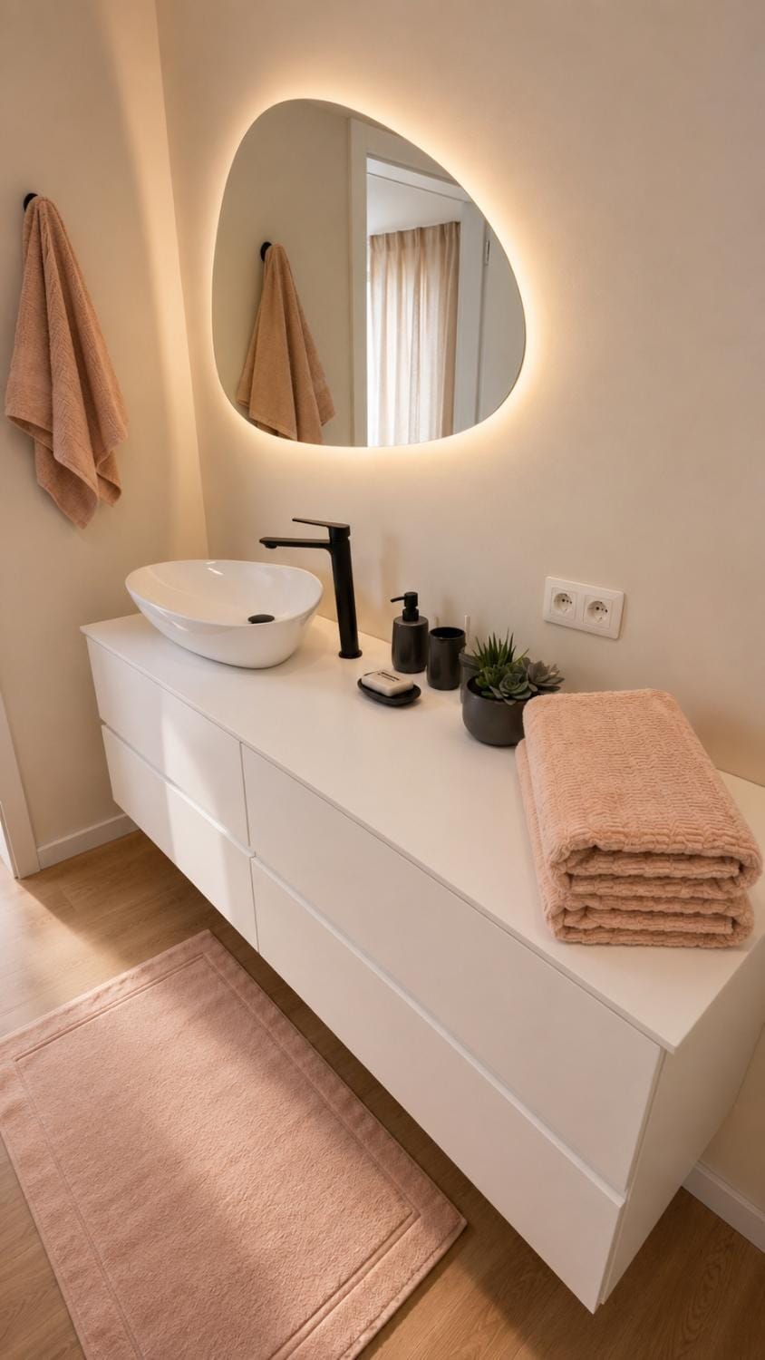 Bathroom, towels