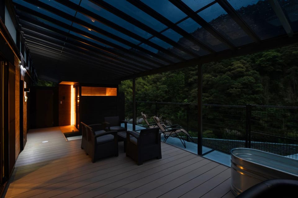 Night, Natural landscape, Balcony/Terrace, sunbed