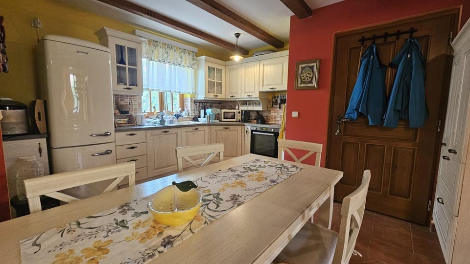 Kitchen or kitchenette, Food and drinks, Dining area, oven, stove
