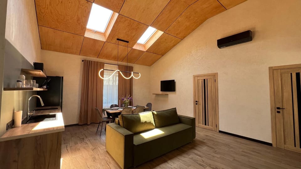Living room, kitchen