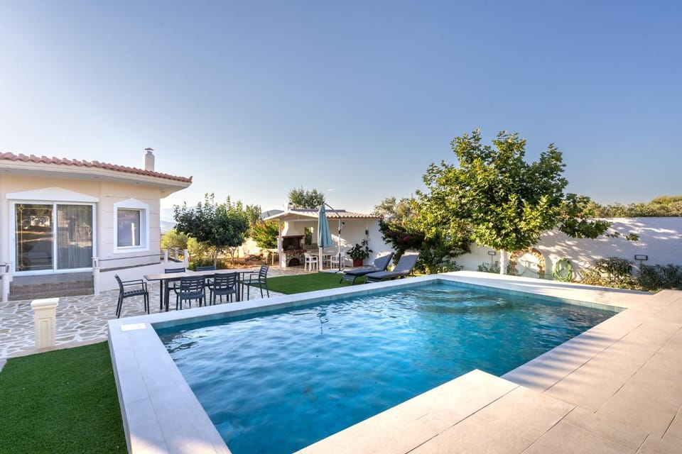 Property building, Living room, Swimming pool
