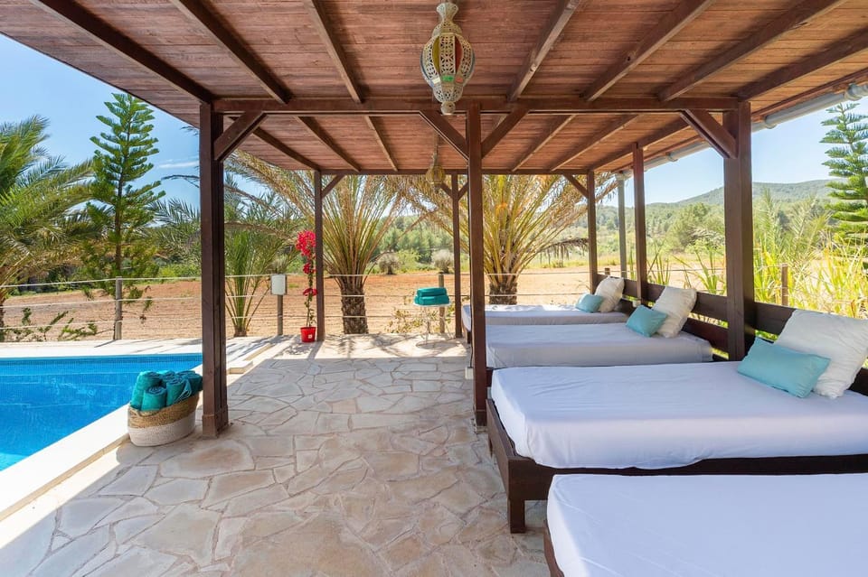 Patio, Garden, Pool view, Swimming pool, sunbed
