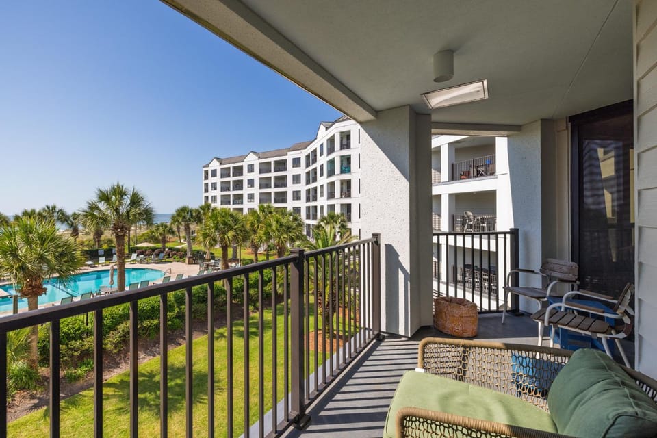 Day, Summer, Garden, View (from property/room), Balcony/Terrace, Pool view, Sea view, Swimming pool