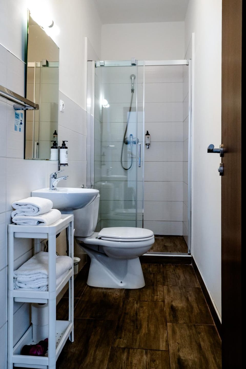 Shower, Bed, Bathroom, Bedroom