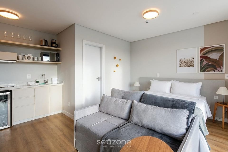 Kitchen or kitchenette, Living room, Bedroom