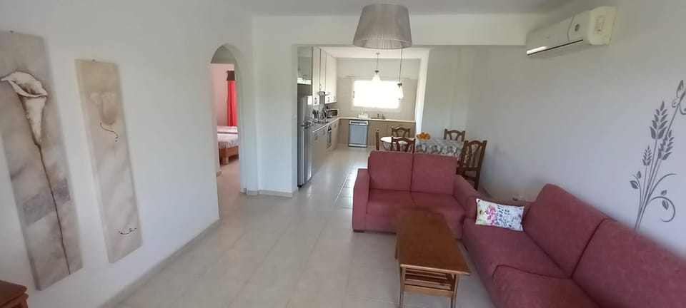 Living room, kitchen