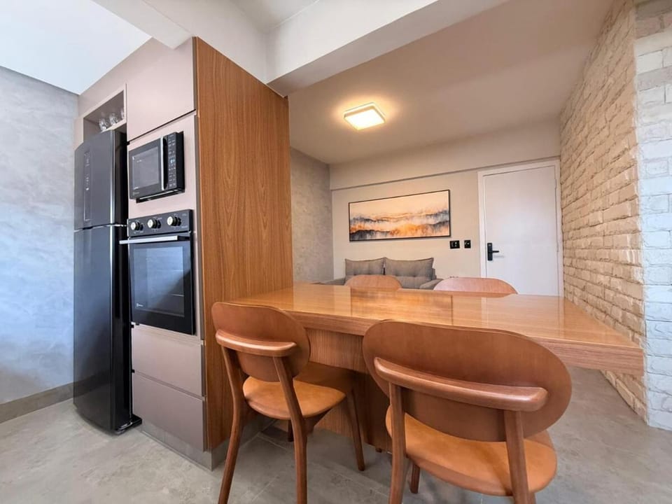 Dining area, microwave, oven, kitchen