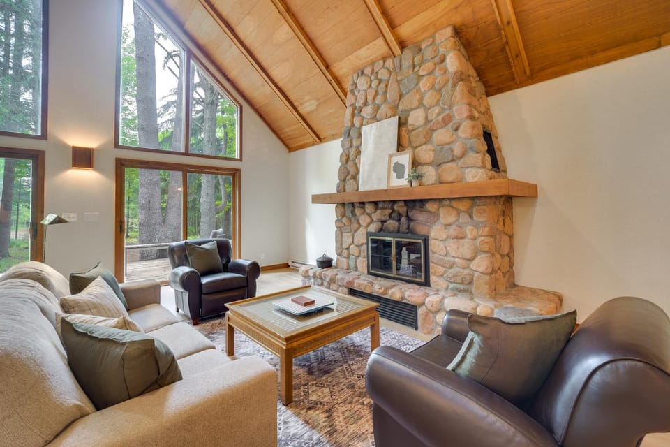 Private Beach on Shell Lake! Luxe Cabin Retreat Cabin in Shell Lake