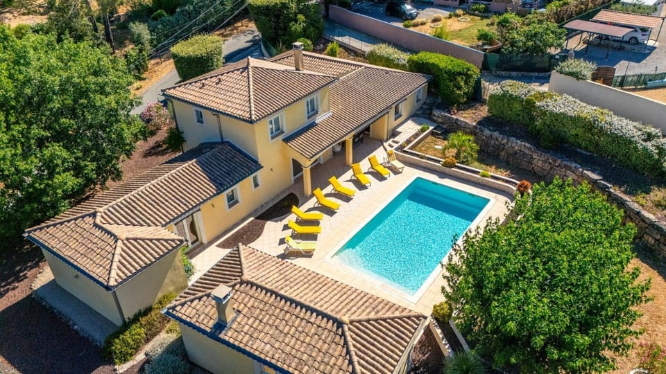 Property building, Living room, Swimming pool