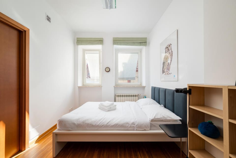 Bed, Photo of the whole room, Bedroom, towels, wardrobe