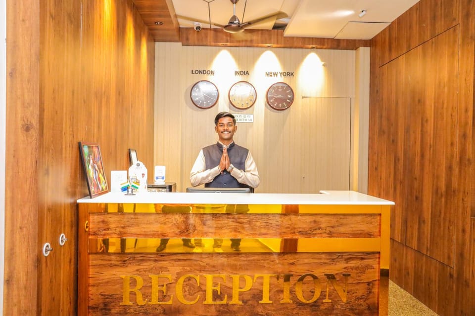 People, Lobby or reception, Text overlay, group of guests