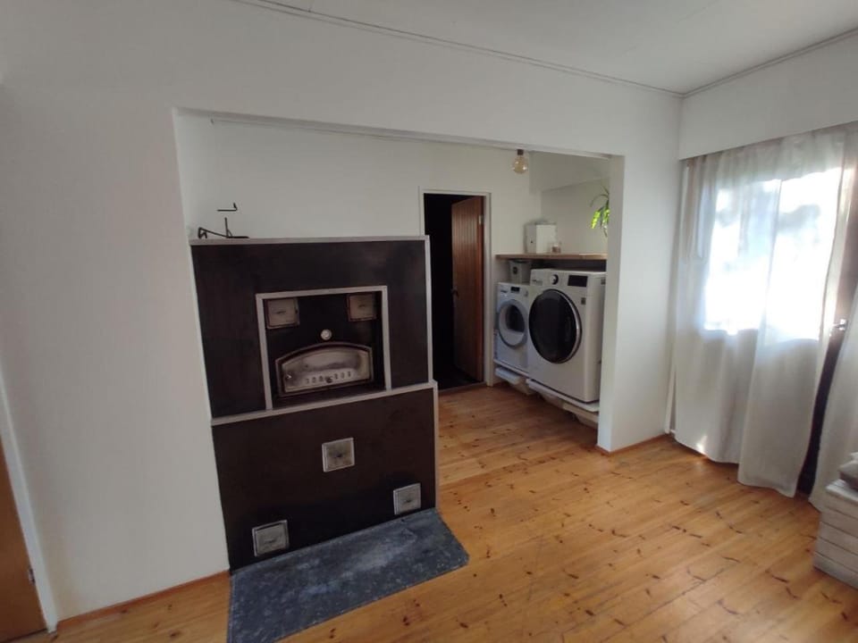 fireplace, washing machine, dryer