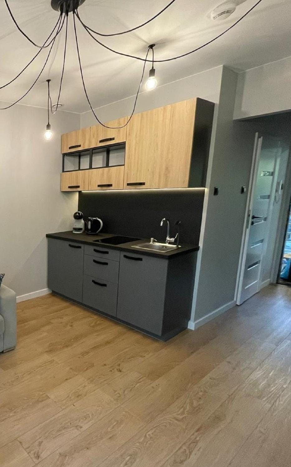 Kitchen or kitchenette, minibar, stove