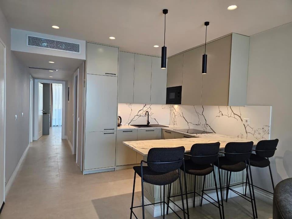 Kitchen or kitchenette, minibar