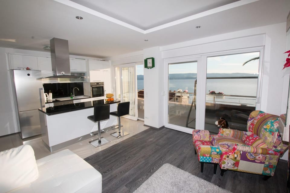 Living room, Seating area, Sea view
