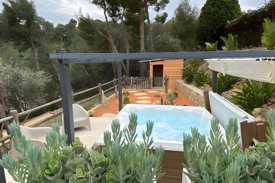 Property building, Living room, Swimming pool