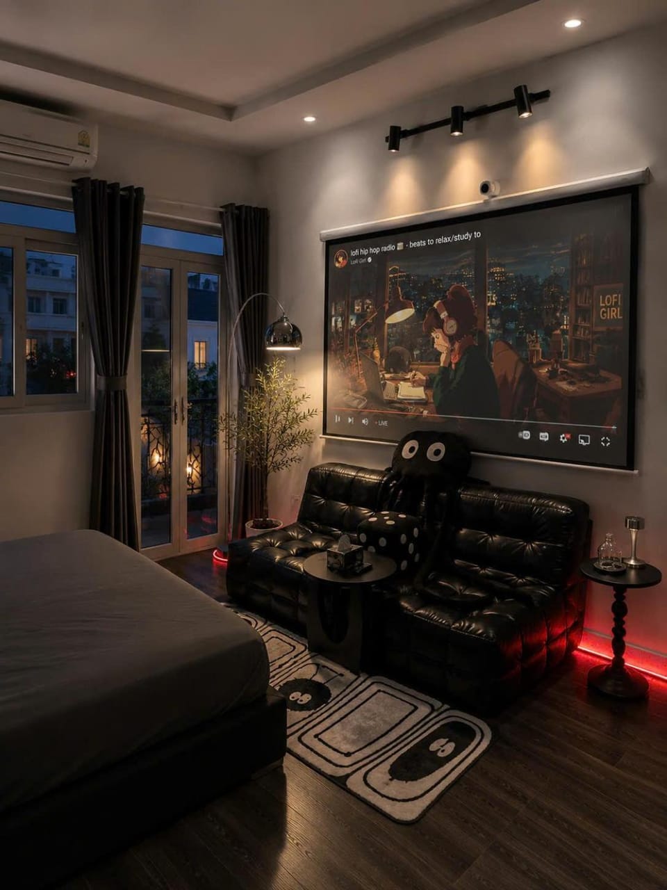 Bed, TV and multimedia, Seating area