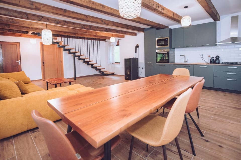 Kitchen or kitchenette, Seating area, Dining area, dishwasher, oven, stove
