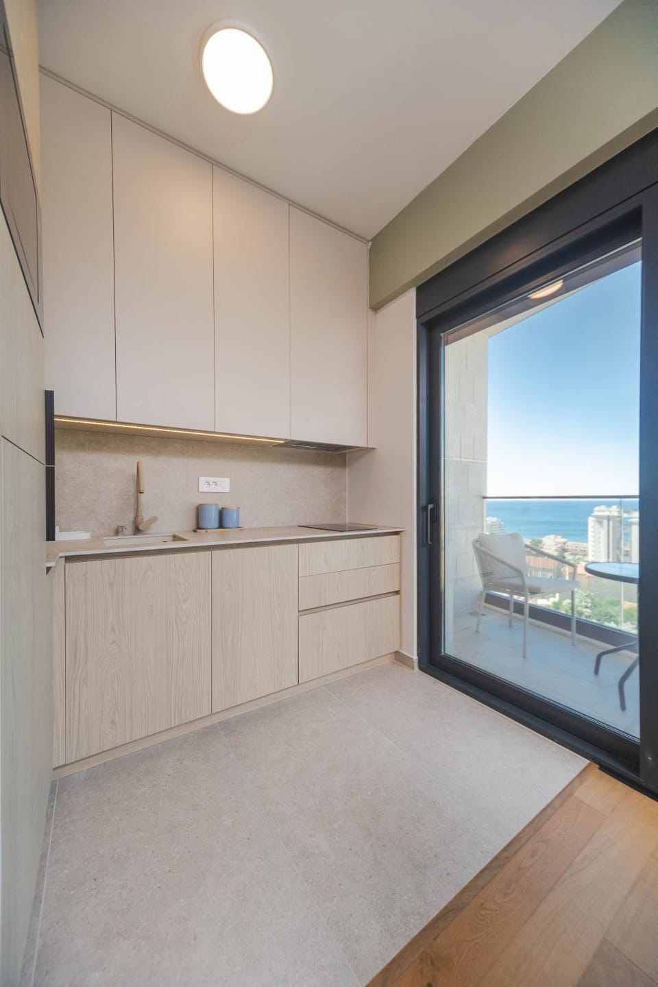 Kitchen or kitchenette, Sea view, kitchen