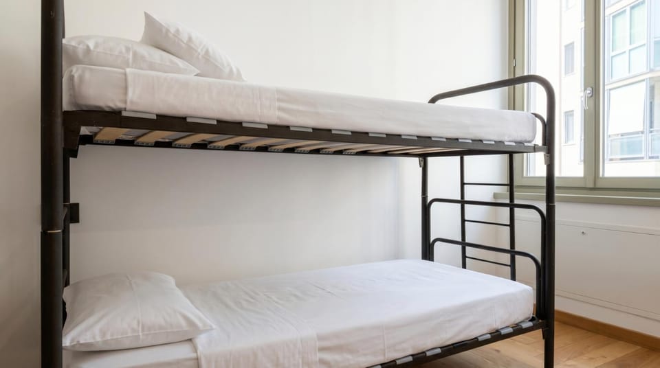Bed, Photo of the whole room, Bedroom, bunk bed