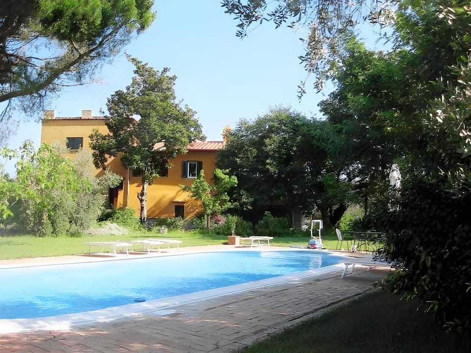 Property building, Living room, Swimming pool