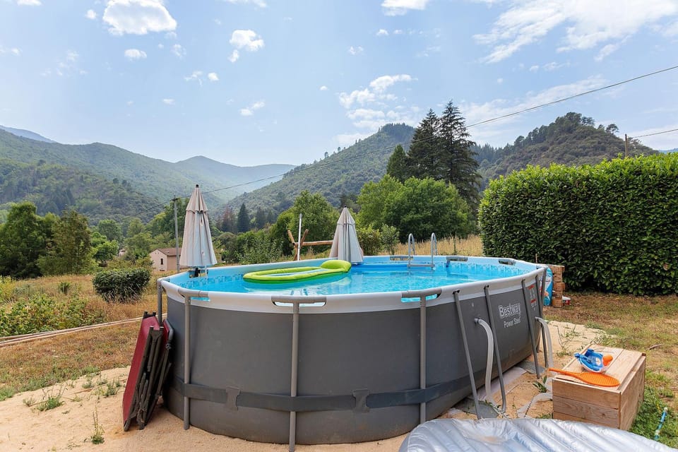 Property building, Living room, Swimming pool