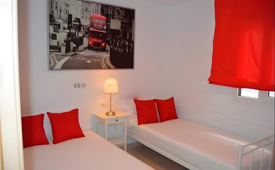 Property building, Living room, Bedroom