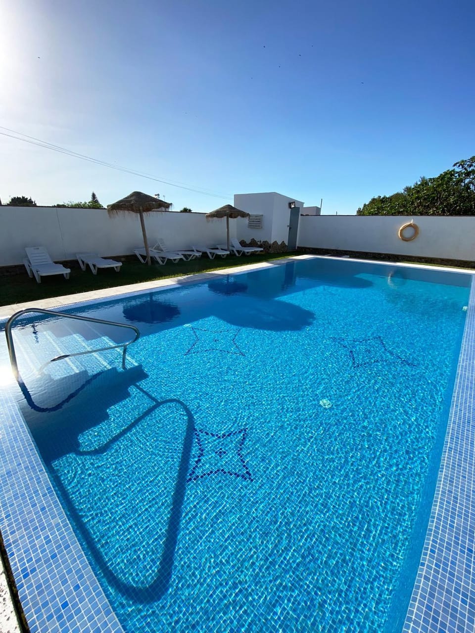 Property building, Living room, Swimming pool