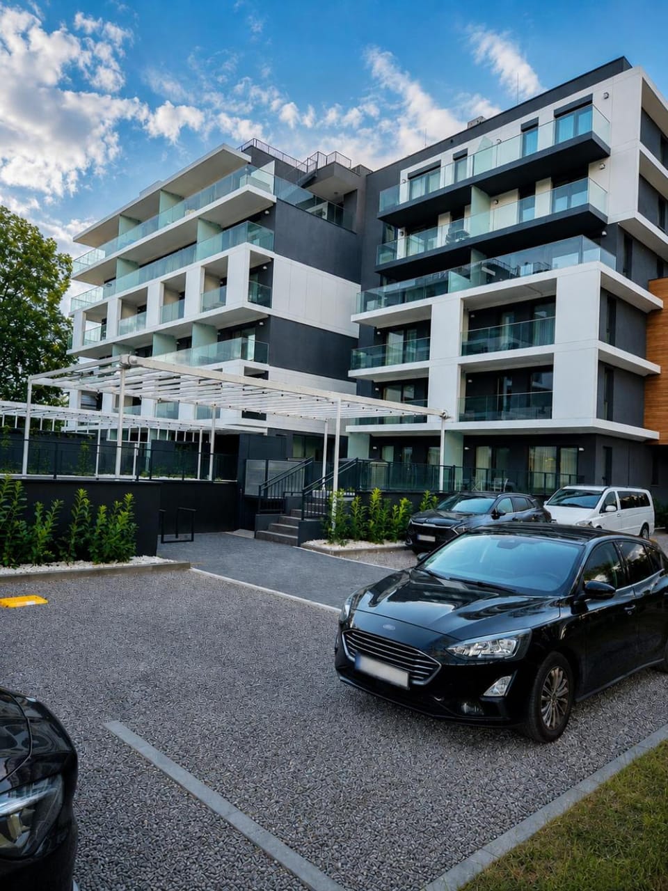 Property building, Day, Parking