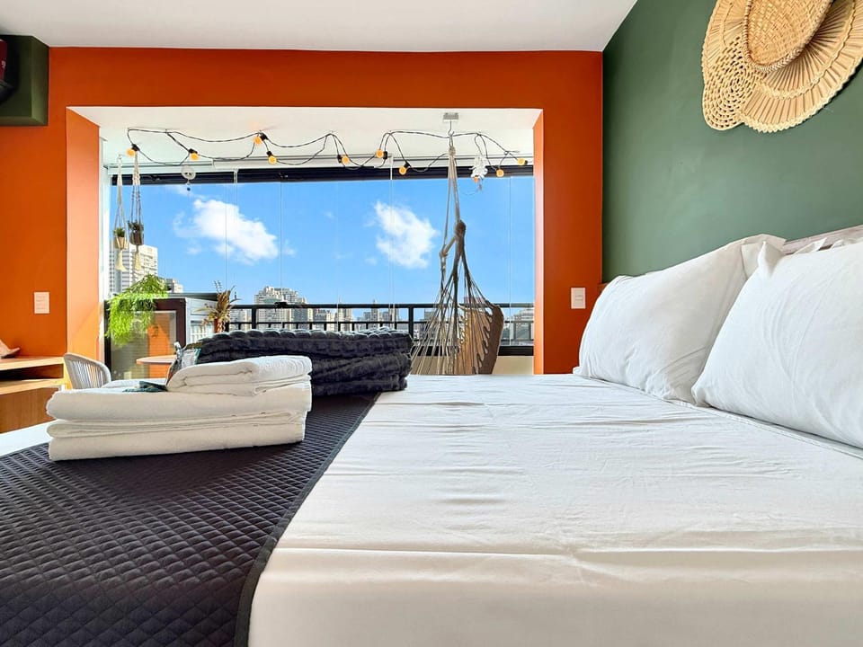 Estudio - Wi-Fi - Central - Piscina - AC - Coworking Apartment in Sao Paulo City
