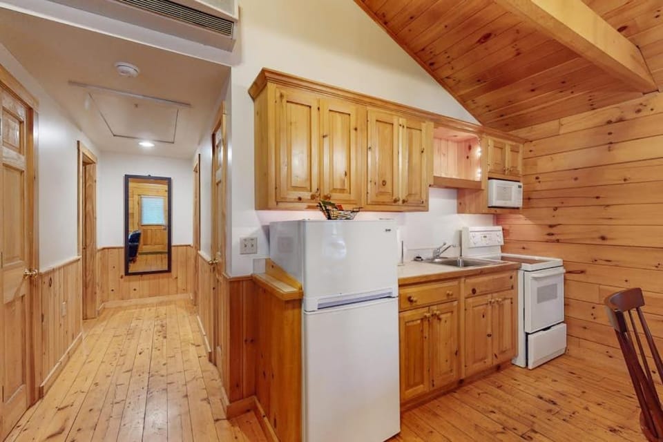 Kitchen or kitchenette, oven, stove