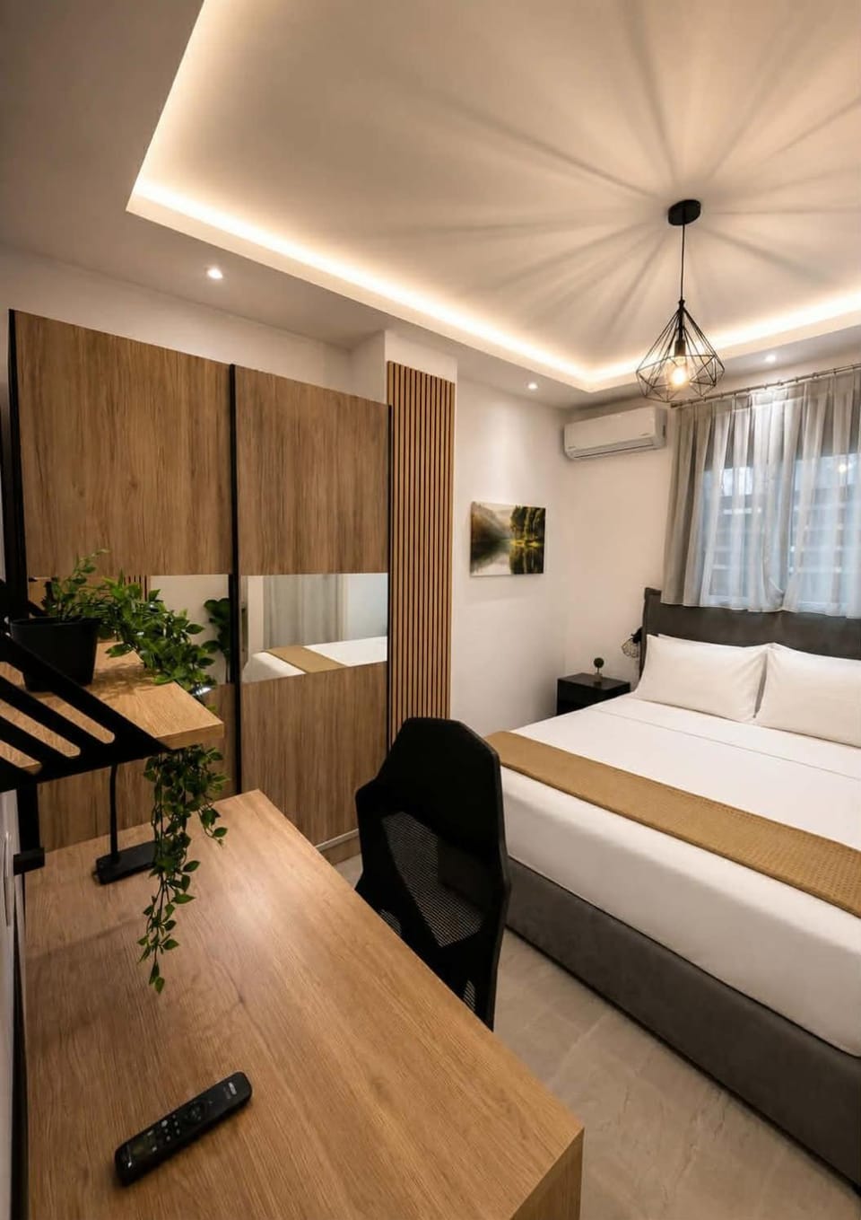 Bed, Photo of the whole room, Bedroom, wardrobe
