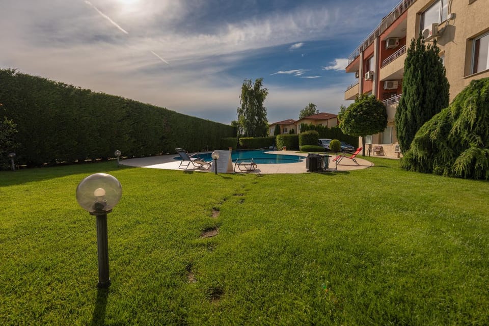 Property building, Patio, Pool view