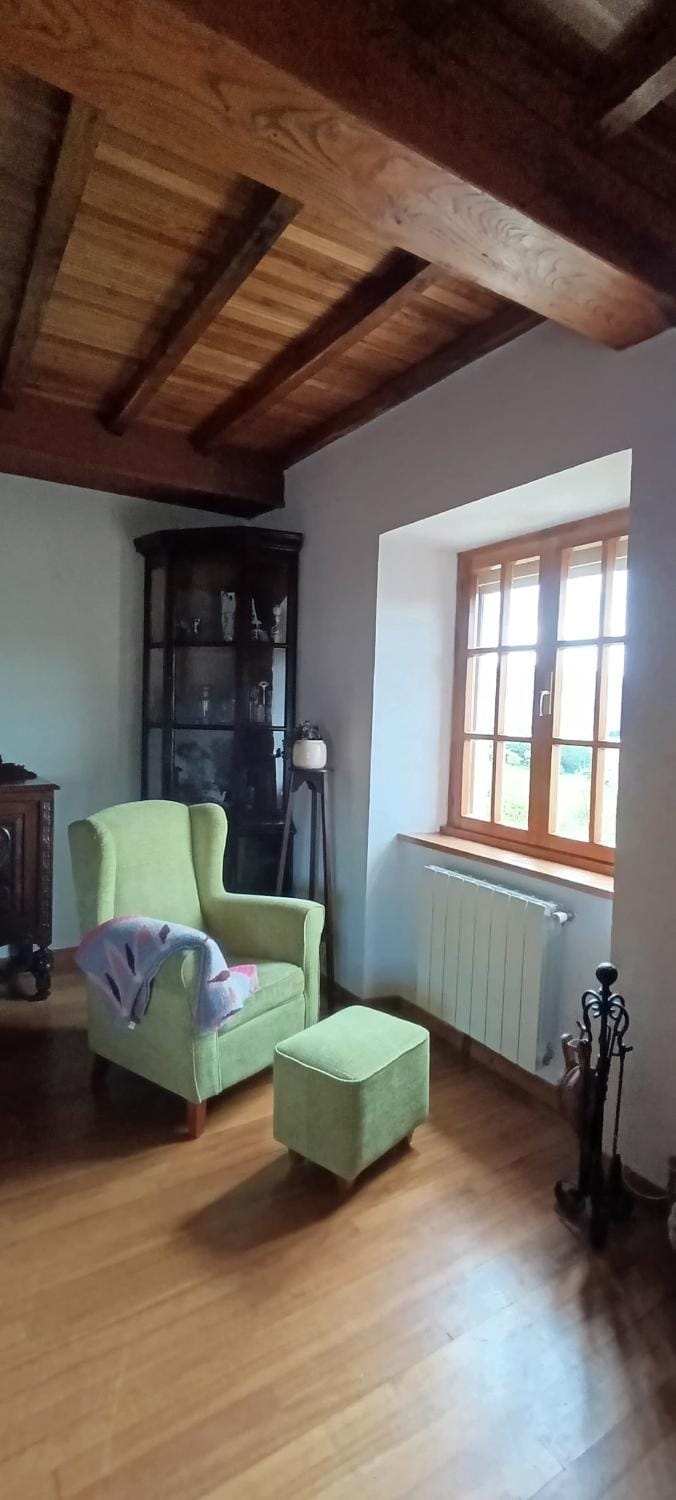 Living room, Seating area, Garden view, fireplace, heating, internet