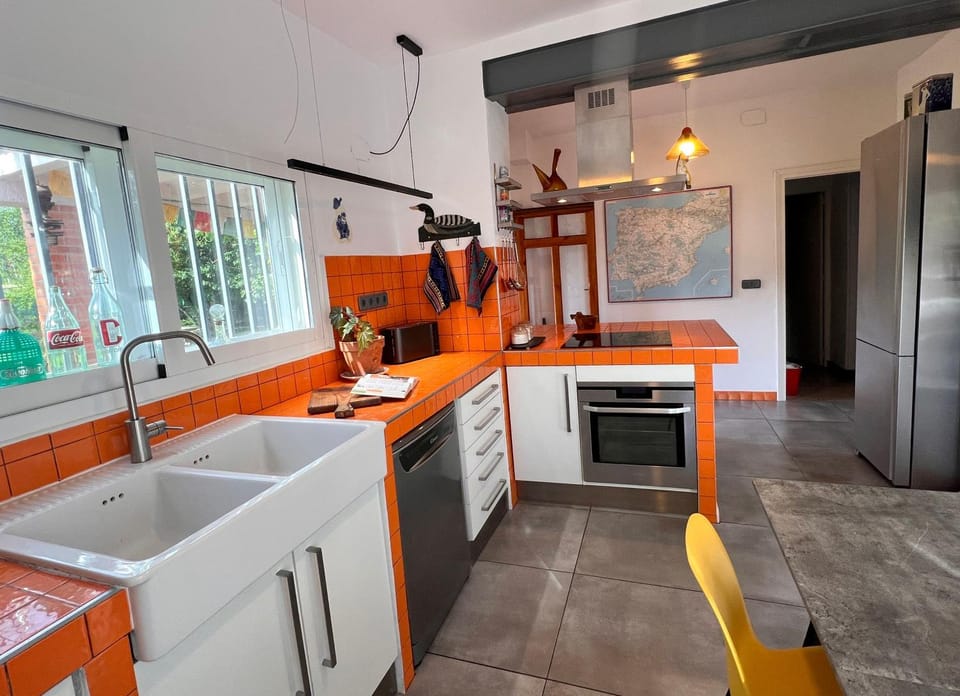 Kitchen or kitchenette, stove, kitchen