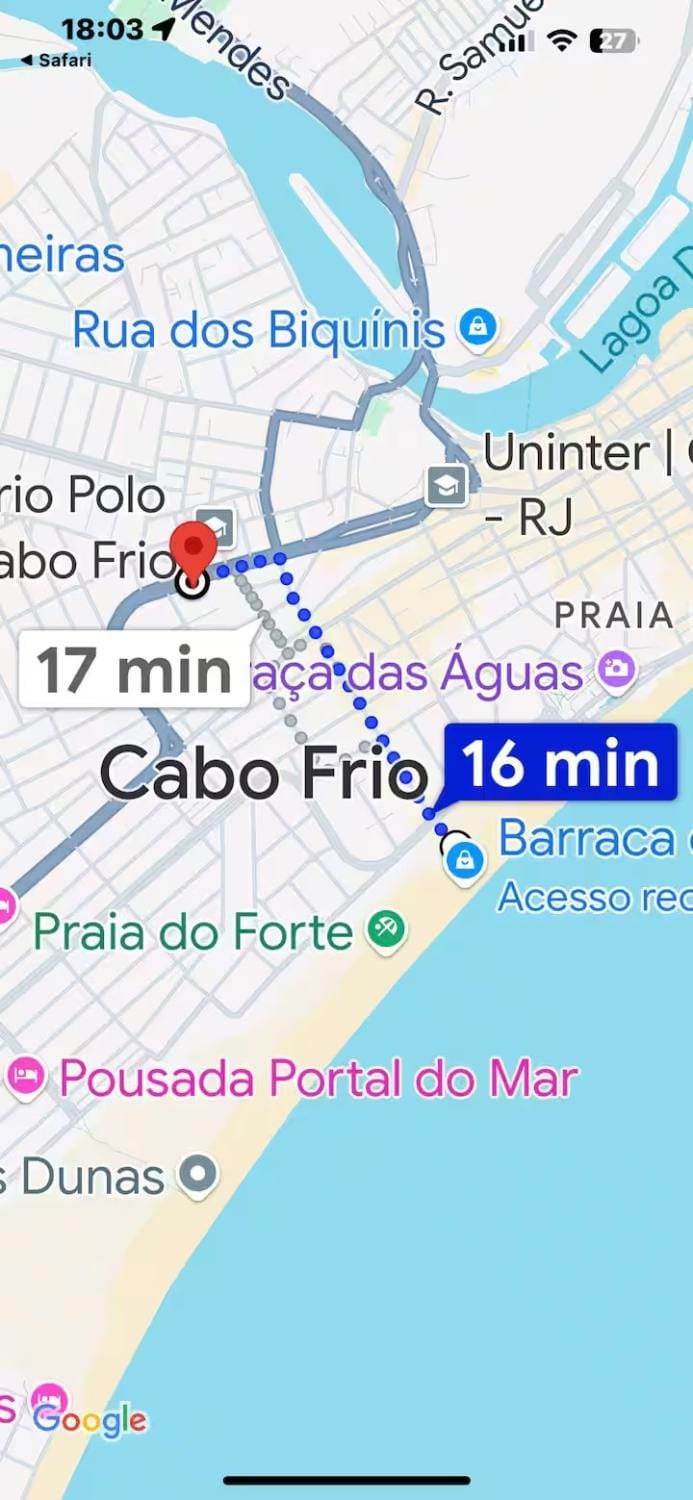 Estúdio luxuoso e aconchegante, com internet, ar condicionado e TV Apartment in Cabo Frio