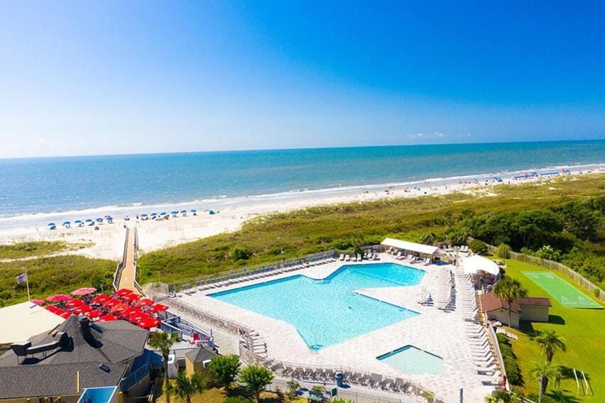 Pool view, Sea view, Swimming pool, sunbed