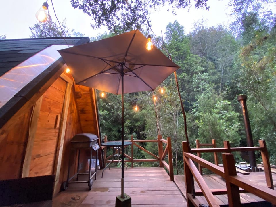 Refugio Minicabaña en medio del bosque con tinaja opcional Luxury tent in Los Ríos, Chile