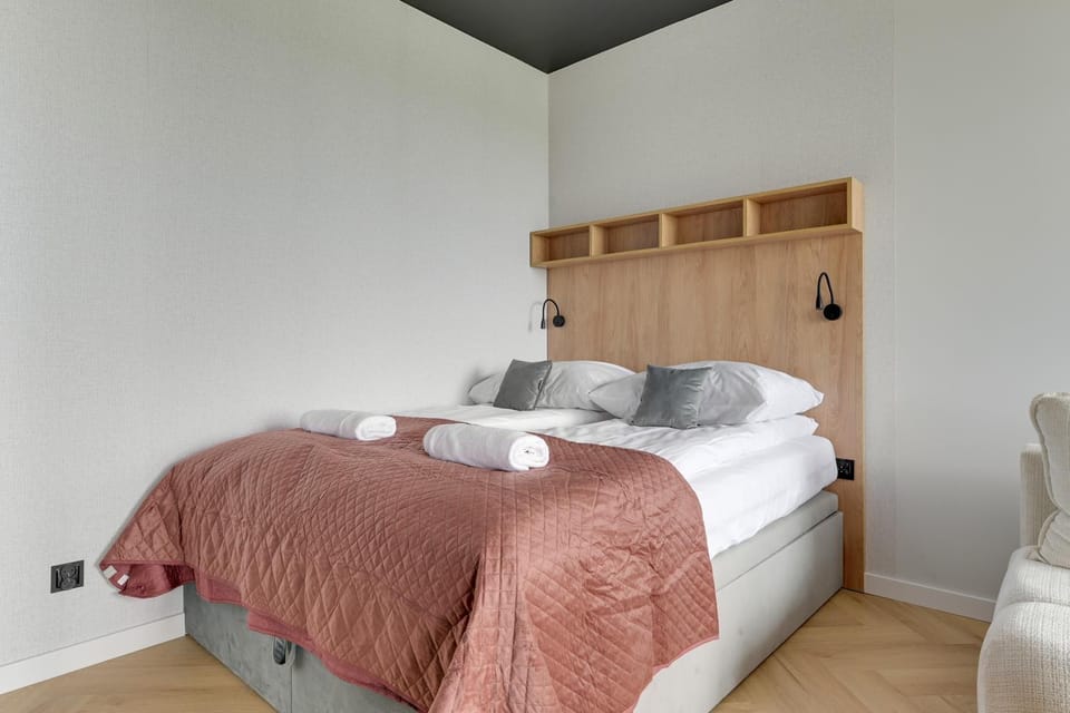 Bed, Photo of the whole room, Bedroom, towels, wardrobe