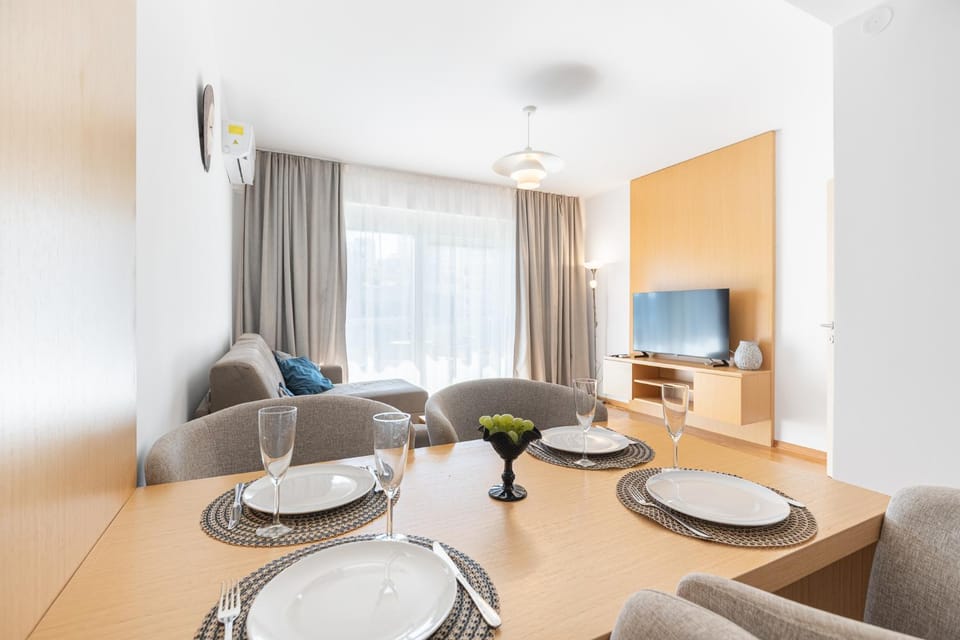 Refined 1bd apartment with an outdoor pool and sea view Apartment in Budva Municipality
