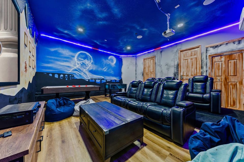 Epic Reunion Playhouse Theater Slides Arcade Private Pool & Spa House in Osceola County