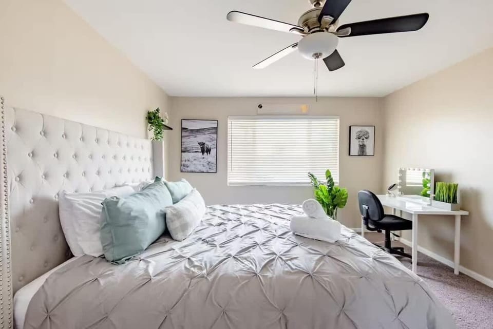 Pool with Patio Lounge & Mini Putti near Airport House in Phoenix