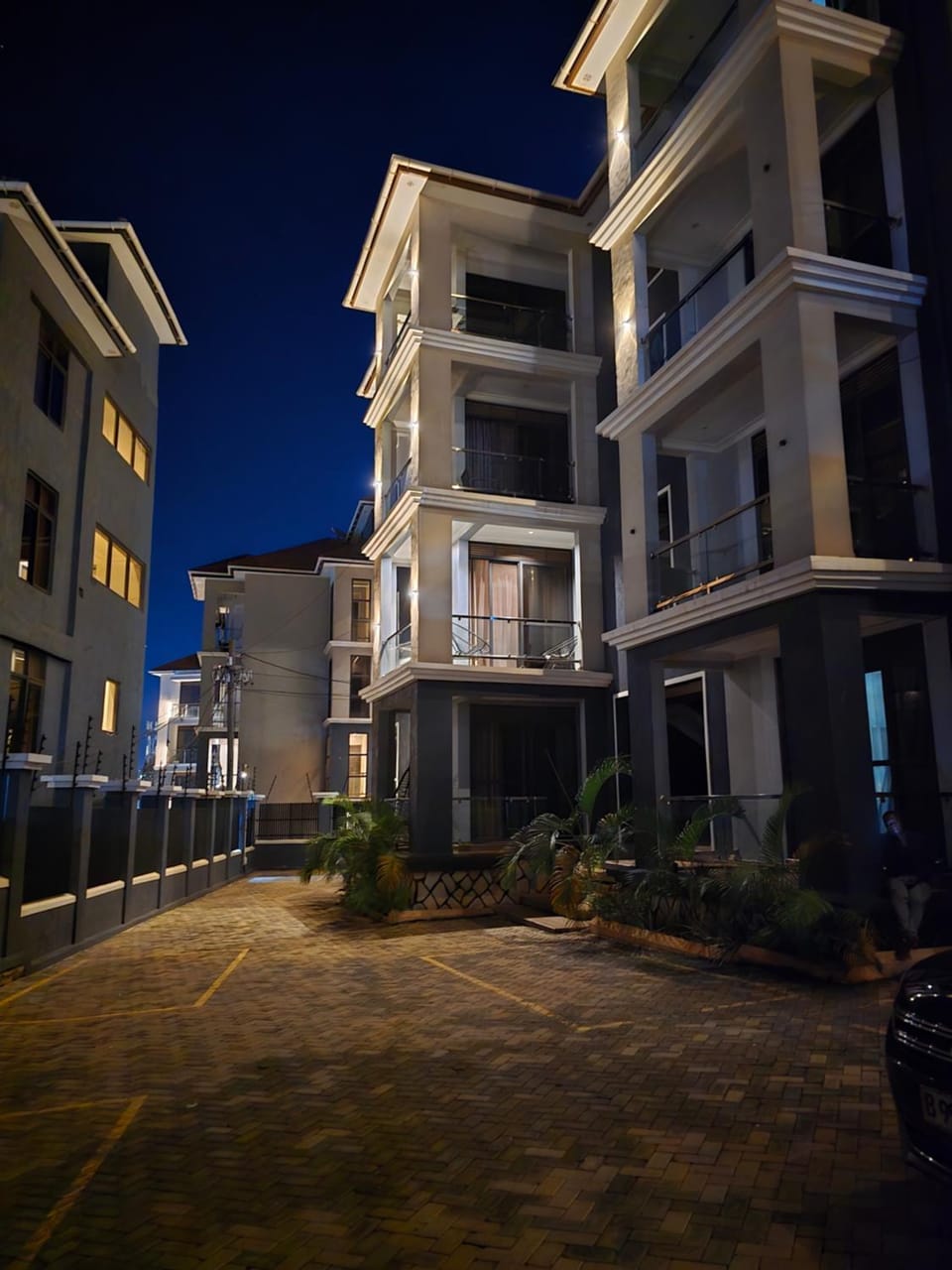 Property building, Night, Neighbourhood, Parking