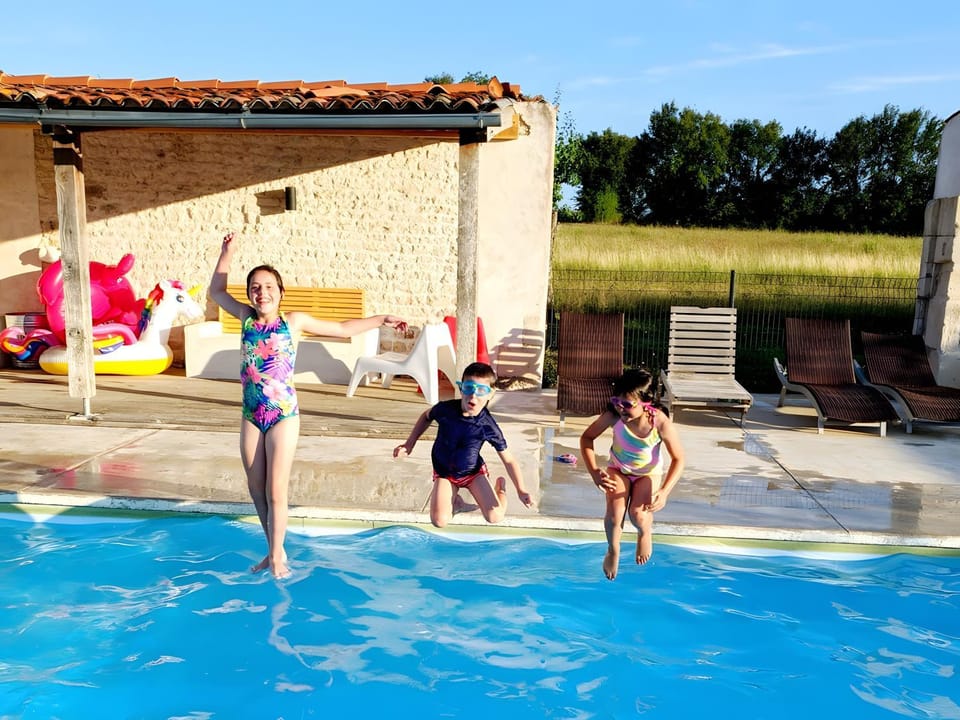 Property building, Living room, Swimming pool