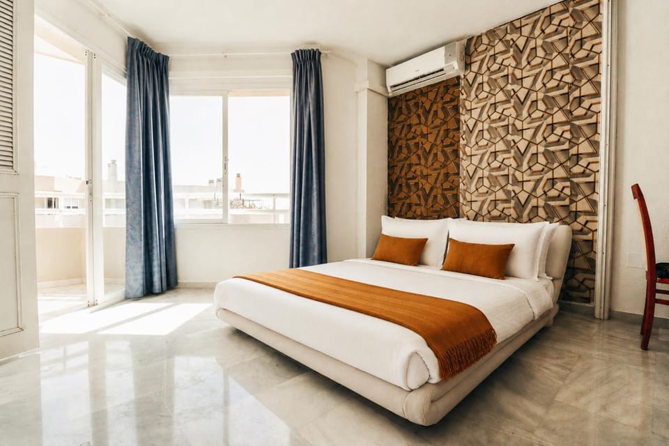Bed, Bedroom, air conditioner