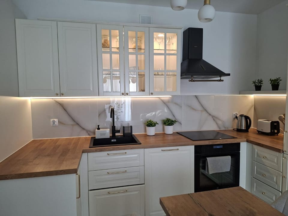 Coffee/tea facilities, Kitchen or kitchenette, stove, toaster